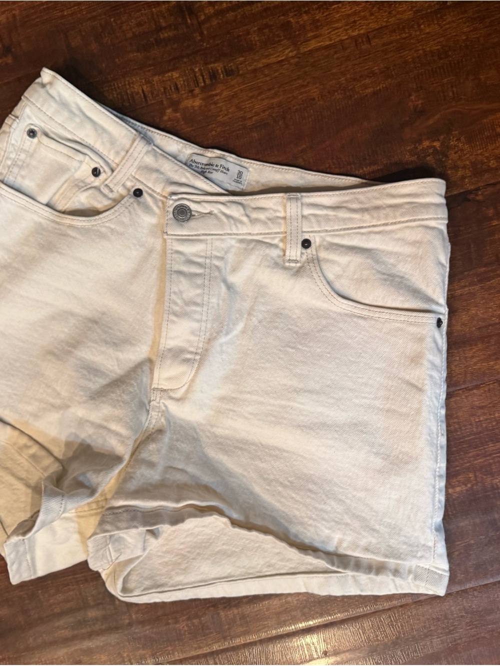 Abercrombie & Fitch Ivory Women's Jean Shorts
